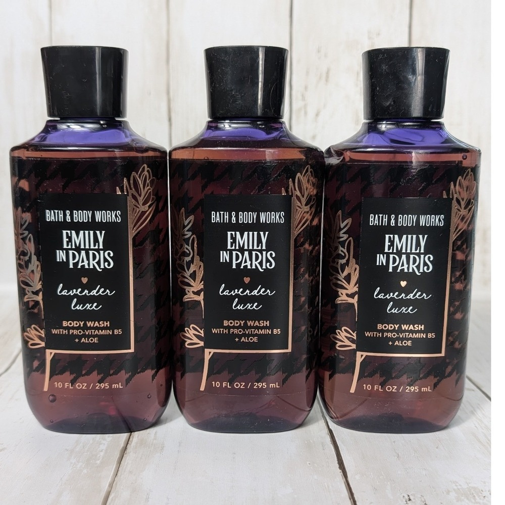 Bath & Body Works Body Wash Purple Emily In Paris Lavender Luxe 3pk